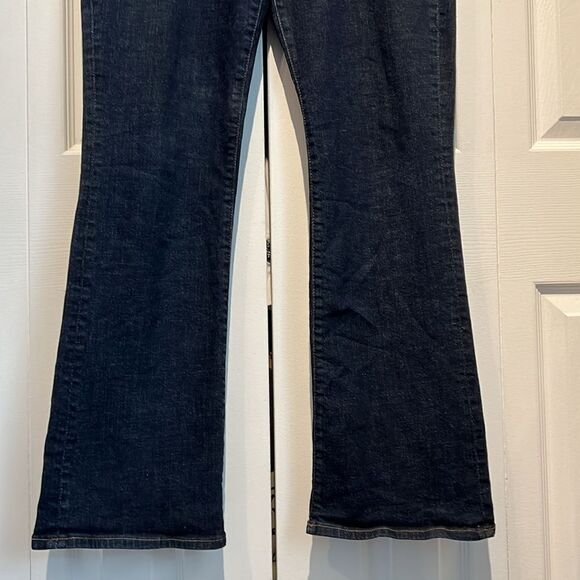 Tommy Hilfiger Blue Dark Wash Curve Bootcut Jeans Size 12 - Picture 3 of 11